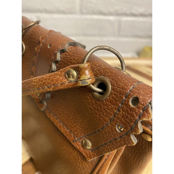 Vintage Leather crossbody Satchel Bag Boho Purse - Picture 9 of 11
